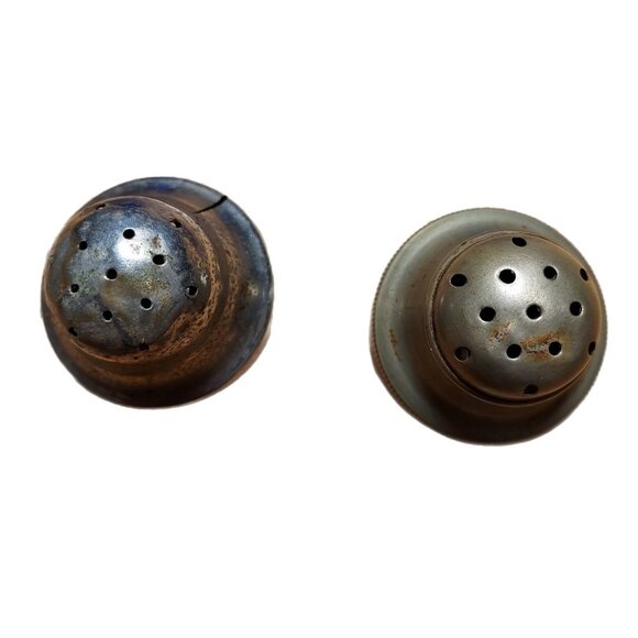 Salt And Pepper Shakers L E Smith Cobalt Blue Mt Pleasant - Picture 7 of 7